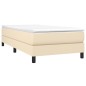 Boxspringbett mit Matratze Creme 90x200 cm Stoff