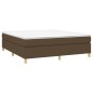 Boxspringbett mit Matratze Dunkelbraun 180x200 cm Stoff