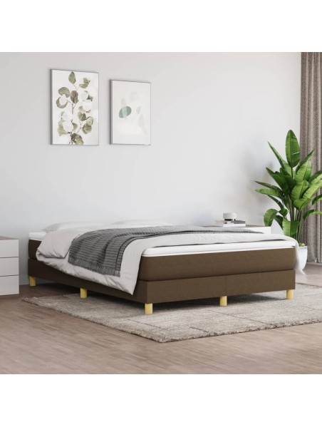 Boxspringbett Dunkelbraun 140x190 cm Stoff