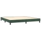 Boxspringbett Dunkelgrün 200x200 cm Samt