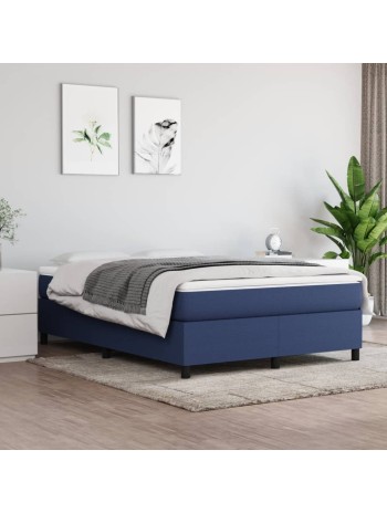 Boxspringbett Blau 140x190 cm Stoff