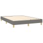 Boxspringbett mit Matratze Dunkelgrau 140x190 cm Stoff