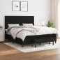 Boxspringbett mit Matratze Schwarz 180x200 cm Stoff