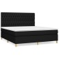 Boxspringbett mit Matratze Schwarz 180x200 cm Stoff