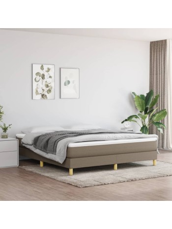 Boxspringbett mit Matratze Taupe 180x200 cm Stoff