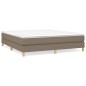 Boxspringbett mit Matratze Taupe 180x200 cm Stoff