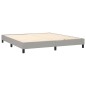 Boxspringbett mit Matratze Hellgrau 160x200 cm Stoff