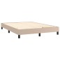 Boxspringbett Cappuccino-Braun 140x200 cm Kunstleder