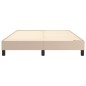 Boxspringbett Cappuccino-Braun 140x200 cm Kunstleder