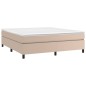 Boxspringbett Cappuccino-Braun 180x200 cm Kunstleder