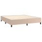 Boxspringbett Cappuccino-Braun 180x200 cm Kunstleder