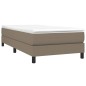 Boxspringbett mit Matratze Taupe 80x200 cm Stoff