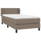 Boxspringbett mit Matratze Taupe 80x200 cm Stoff