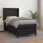 Boxspringbett mit Matratze Schwarz 100x200 cm Kunstleder