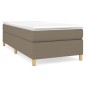 Boxspringbett mit Matratze Taupe 90x190 cm Stoff