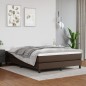 Boxspringbett mit Matratze Braun 140x200 cm Kunstleder