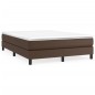 Boxspringbett mit Matratze Braun 140x200 cm Kunstleder