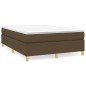 Boxspringbett mit Matratze Dunkelbraun 140x190 cm Stoff