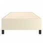 Boxspringbett Creme 80x200 cm Kunstleder