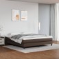 Boxspringbett mit Matratze Braun 160x200 cm Kunstleder