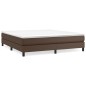 Boxspringbett mit Matratze Braun 160x200 cm Kunstleder