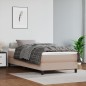 Boxspringbett Cappuccino-Braun 90x190 cm Kunstleder