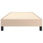 Boxspringbett Cappuccino-Braun 90x190 cm Kunstleder