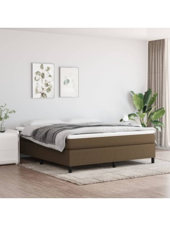 Boxspringbett Dunkelbraun 180x200 cm Stoff