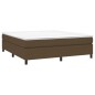 Boxspringbett Dunkelbraun 180x200 cm Stoff