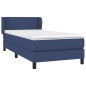 Boxspringbett mit Matratze Blau 90x190 cm Stoff