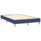 Boxspringbett mit Matratze Blau 120x200 cm Stoff