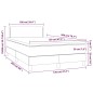 Boxspringbett Matratze Cappuccino-Braun 120x200cm Kunstleder