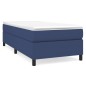 Boxspringbett mit Matratze Blau 90x190 cm Stoff