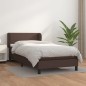 Boxspringbett mit Matratze Braun 100x200 cm Kunstleder