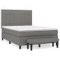 Boxspringbett mit Matratze Dunkelgrau 140x190 cm Stoff