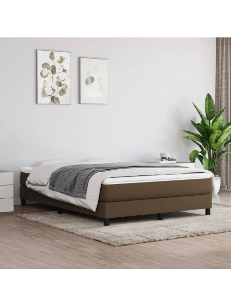 Boxspringbett Dunkelbraun 140x200 cm Stoff