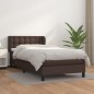 Boxspringbett mit Matratze Braun 90x200 cm Kunstleder