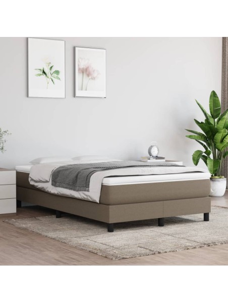 Boxspringbett mit Matratze Taupe 120x200 cm Stoff