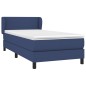 Boxspringbett mit Matratze Blau 80x200 cm Stoff