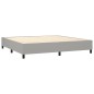 Boxspringbett mit Matratze Hellgrau 200x200 cm Stoff