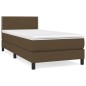 Boxspringbett mit Matratze Dunkelbraun 80x200 cm Stoff