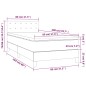 Boxspringbett mit Matratze Dunkelbraun 80x200 cm Stoff