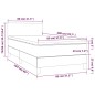 Boxspringbett mit Matratze Grau 80x200 cm Kunstleder