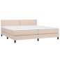 Boxspringbett mit Matratze & LED Cappuccino-Braun 200x200cm