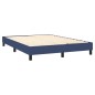 Boxspringbett mit Matratze & LED Blau 140x190 cm Stoff