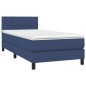 Boxspringbett mit Matratze Blau 80x200 cm Stoff