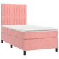 Boxspringbett mit Matratze Rosa 90x200 cm Samt