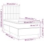 Boxspringbett mit Matratze Rosa 90x200 cm Samt