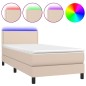 Boxspringbett mit Matratze & LED Cappuccino-Braun 80x200cm