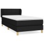 Boxspringbett mit Matratze Schwarz 90x200 cm Stoff